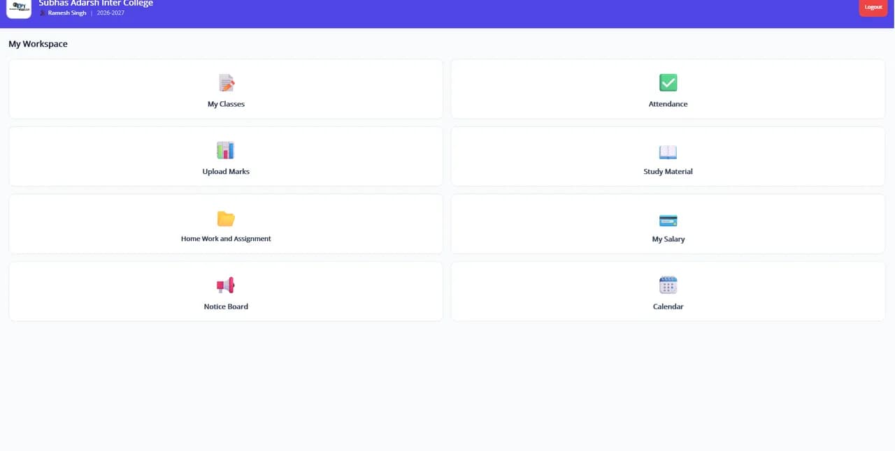 eSchool Teacher App — Windows desktop app screenshot